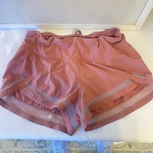 lululemon athletica Pants - Vintage Lulu shorts with mesh and scallop hem